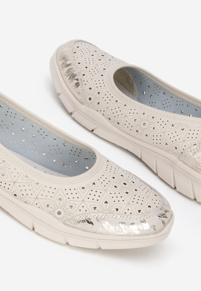 Giustina bézs bőr espadrilles