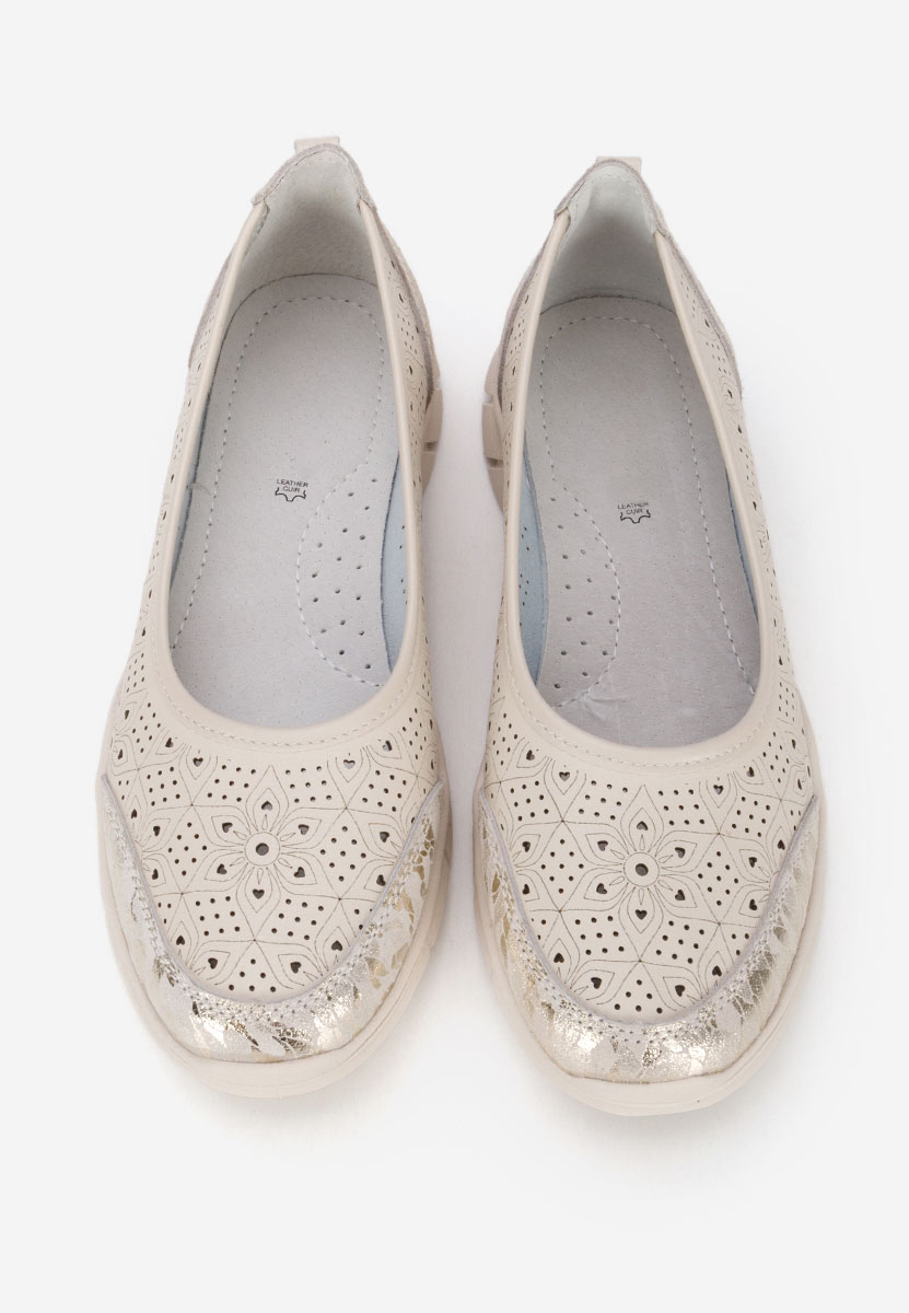 Giustina bézs bőr espadrilles