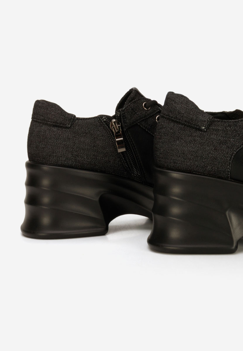 Manilla fekete női loafer cipő