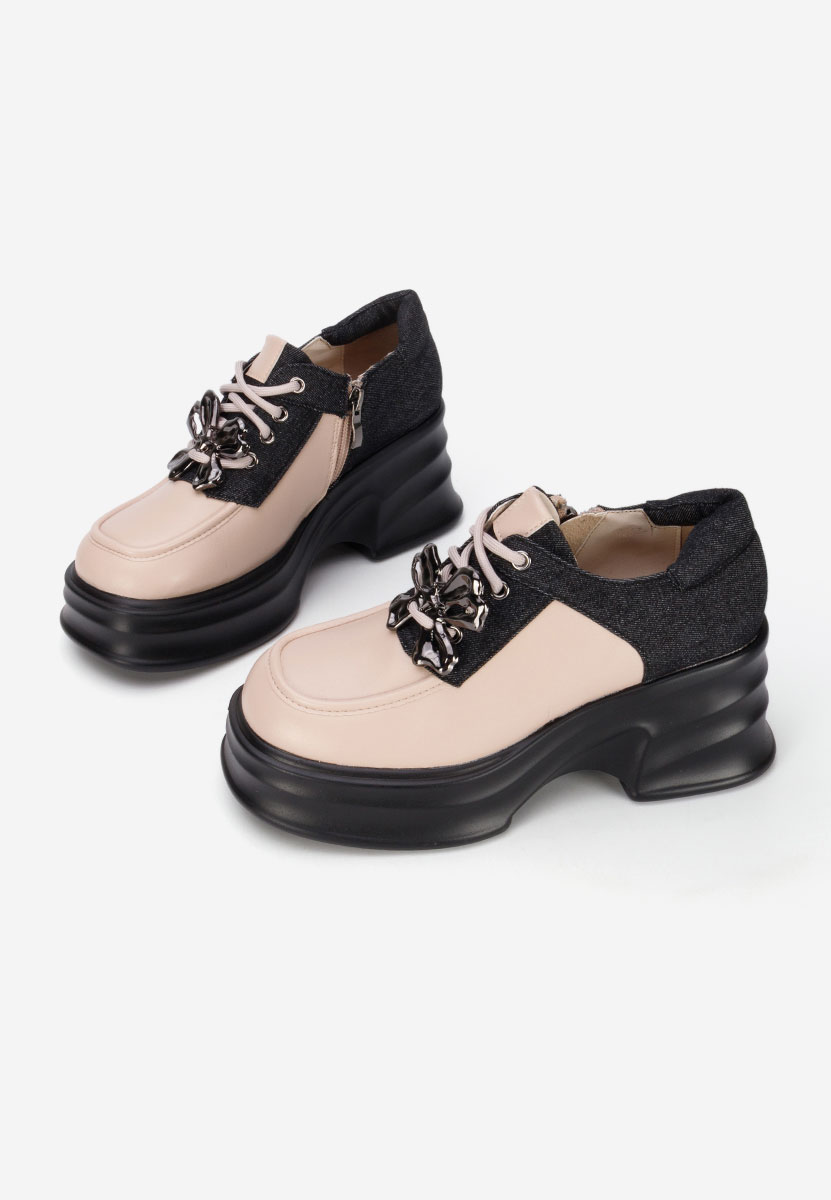 Manilla bézs női loafer cipő