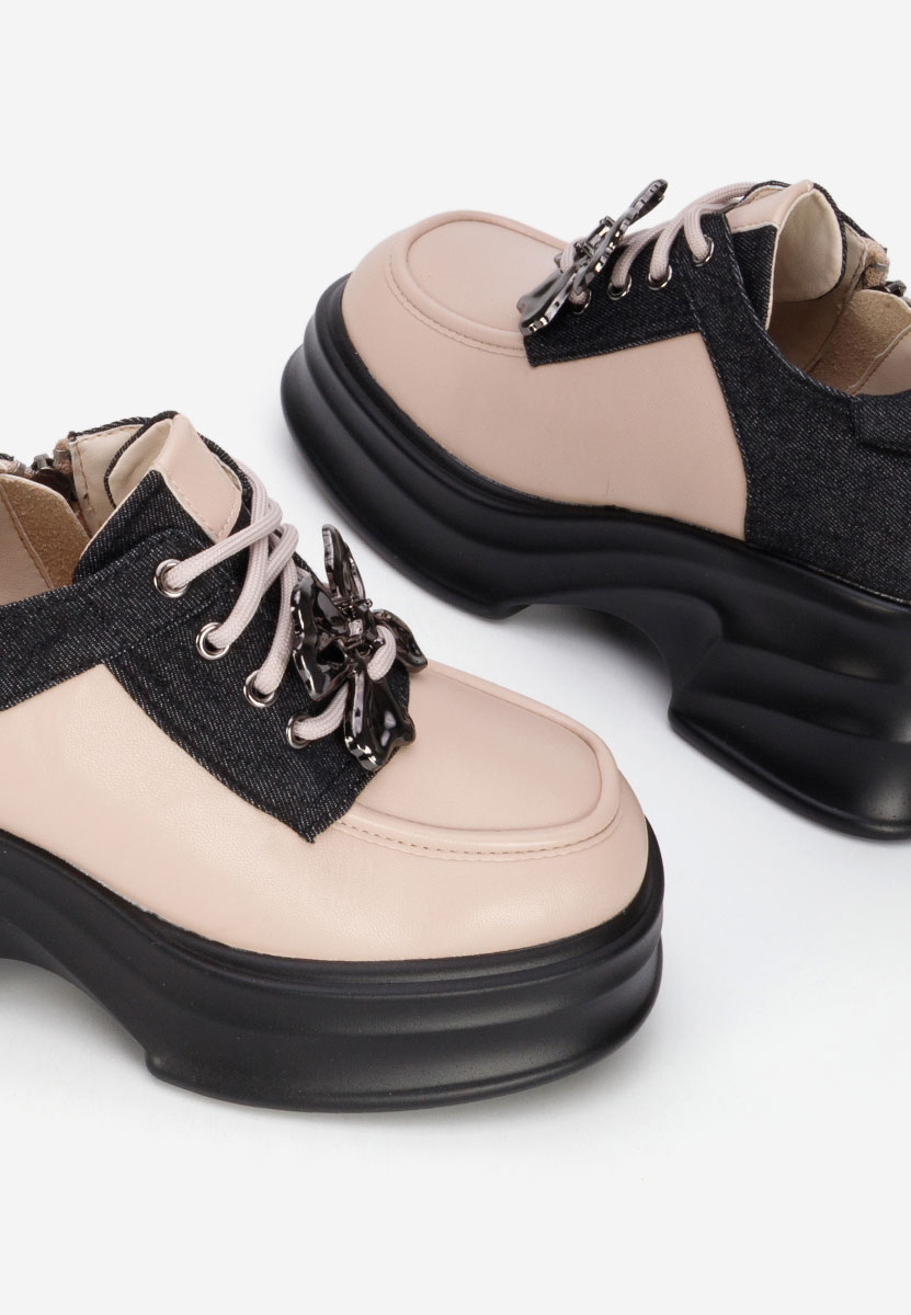 Manilla bézs női loafer cipő