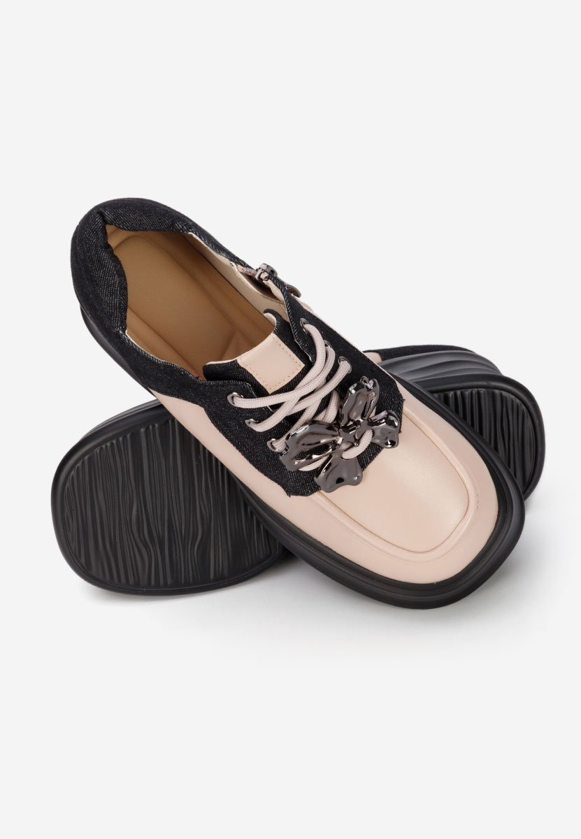 Manilla bézs női loafer cipő