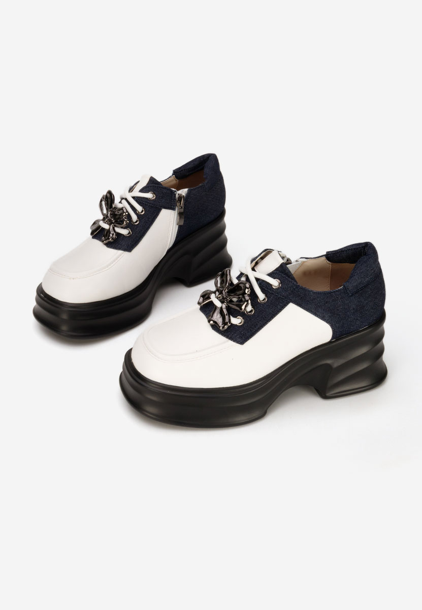 Manilla fehér női loafer cipő