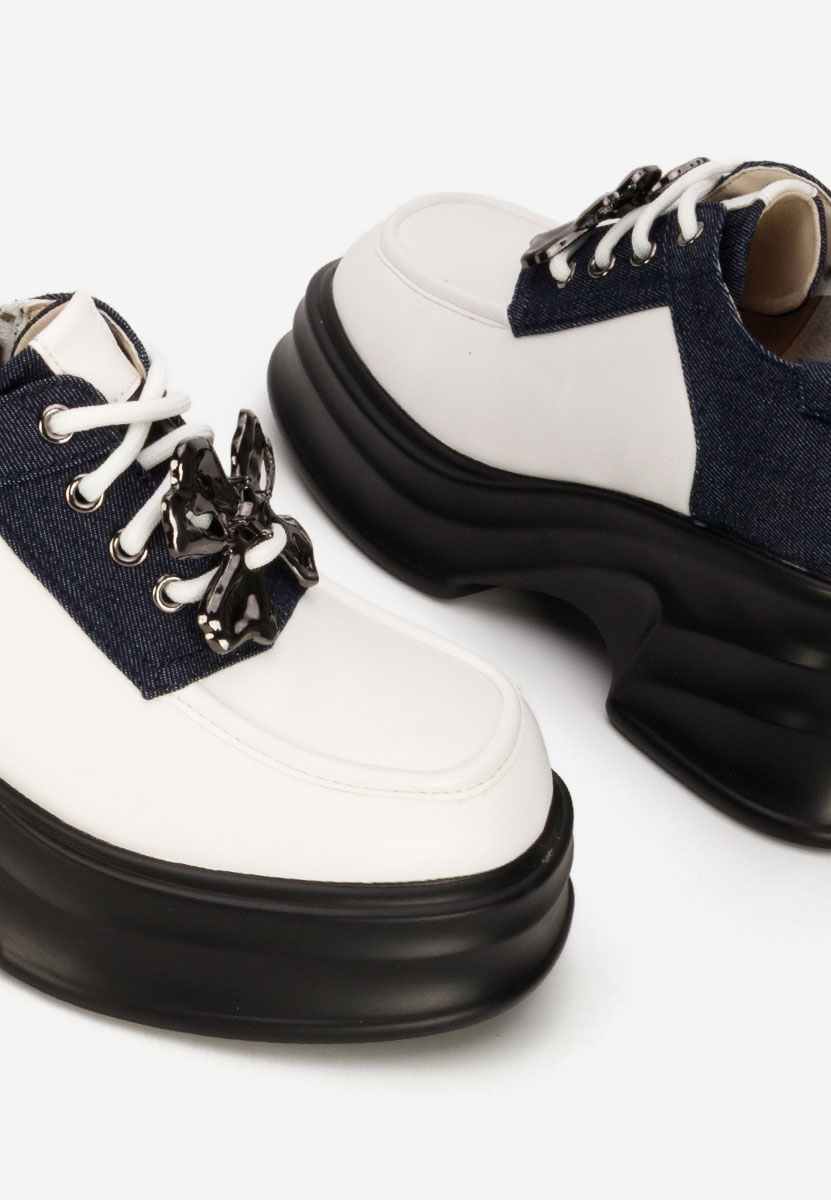 Manilla fehér női loafer cipő