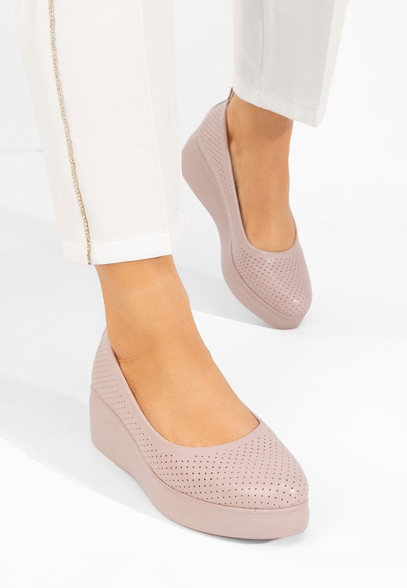 Danetia rózsaszín telitalpú platform cipő