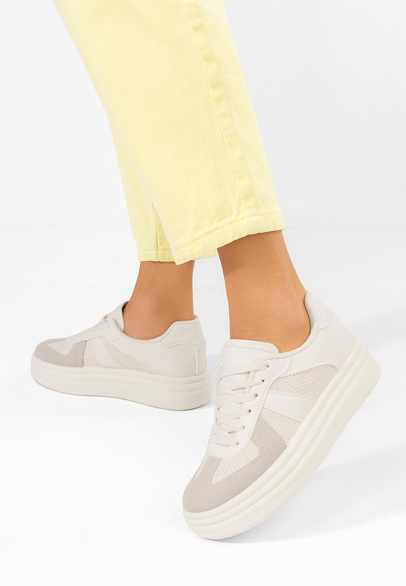 Serinia bézs telitalpú platform sneaker