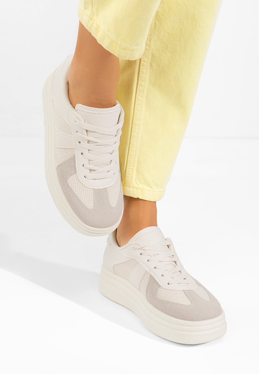 Serinia bézs telitalpú platform sneaker