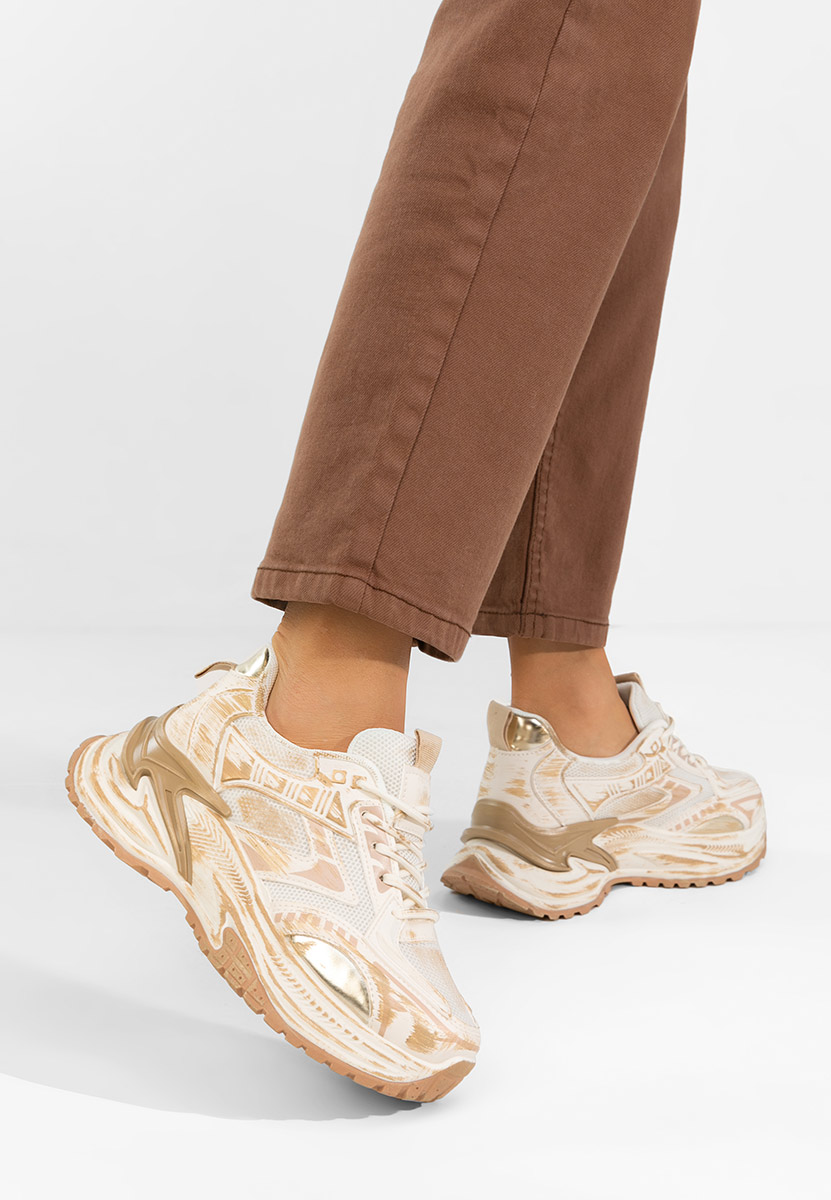 Kellee khaki platform sneaker cipő 