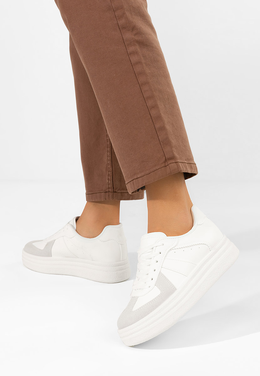 Serinia fehér telitalpú platform sneaker