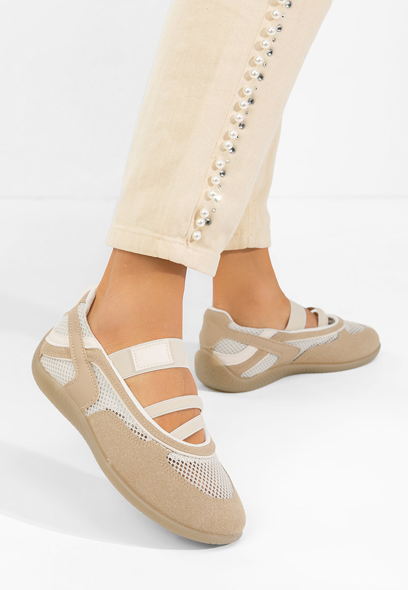 Denilia khaki balerina cipő