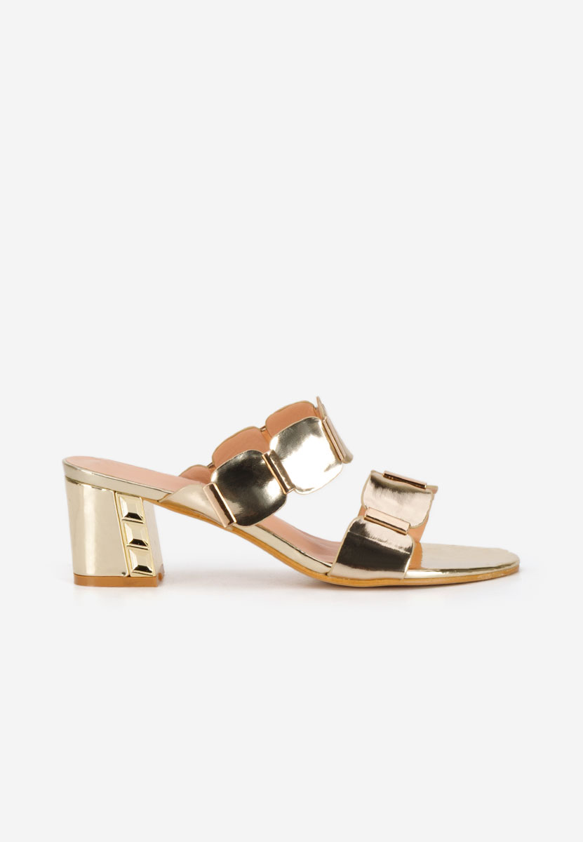 Raniela aranyszínü magassarkú papucs