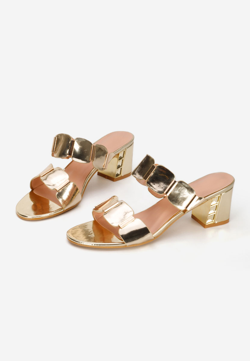 Raniela aranyszínü magassarkú papucs