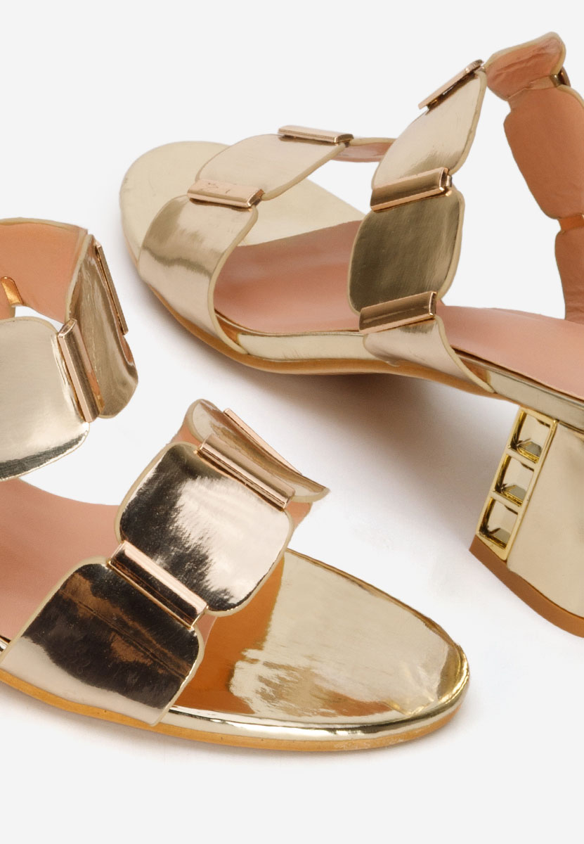 Raniela aranyszínü magassarkú papucs