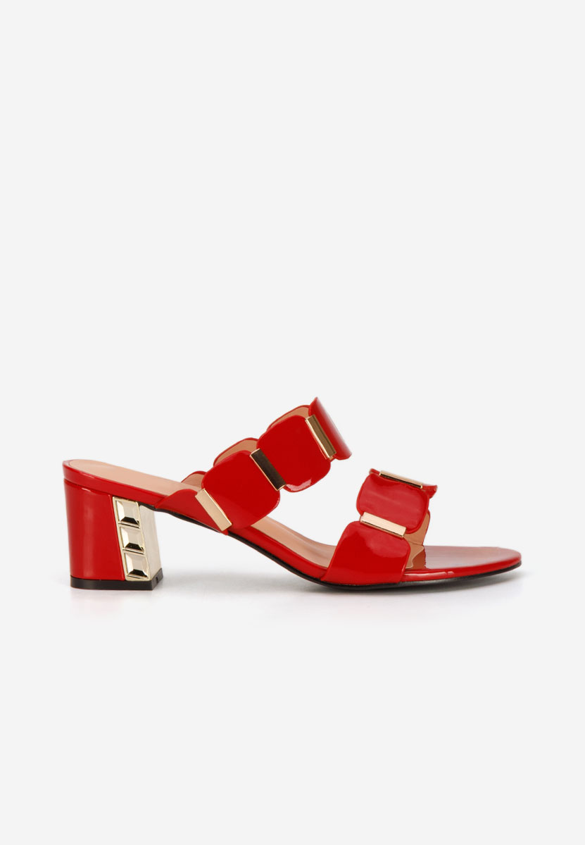 Raniela piros magassarkú papucs