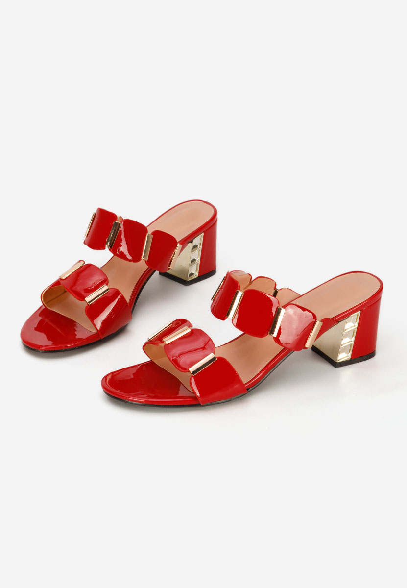 Raniela piros magassarkú papucs