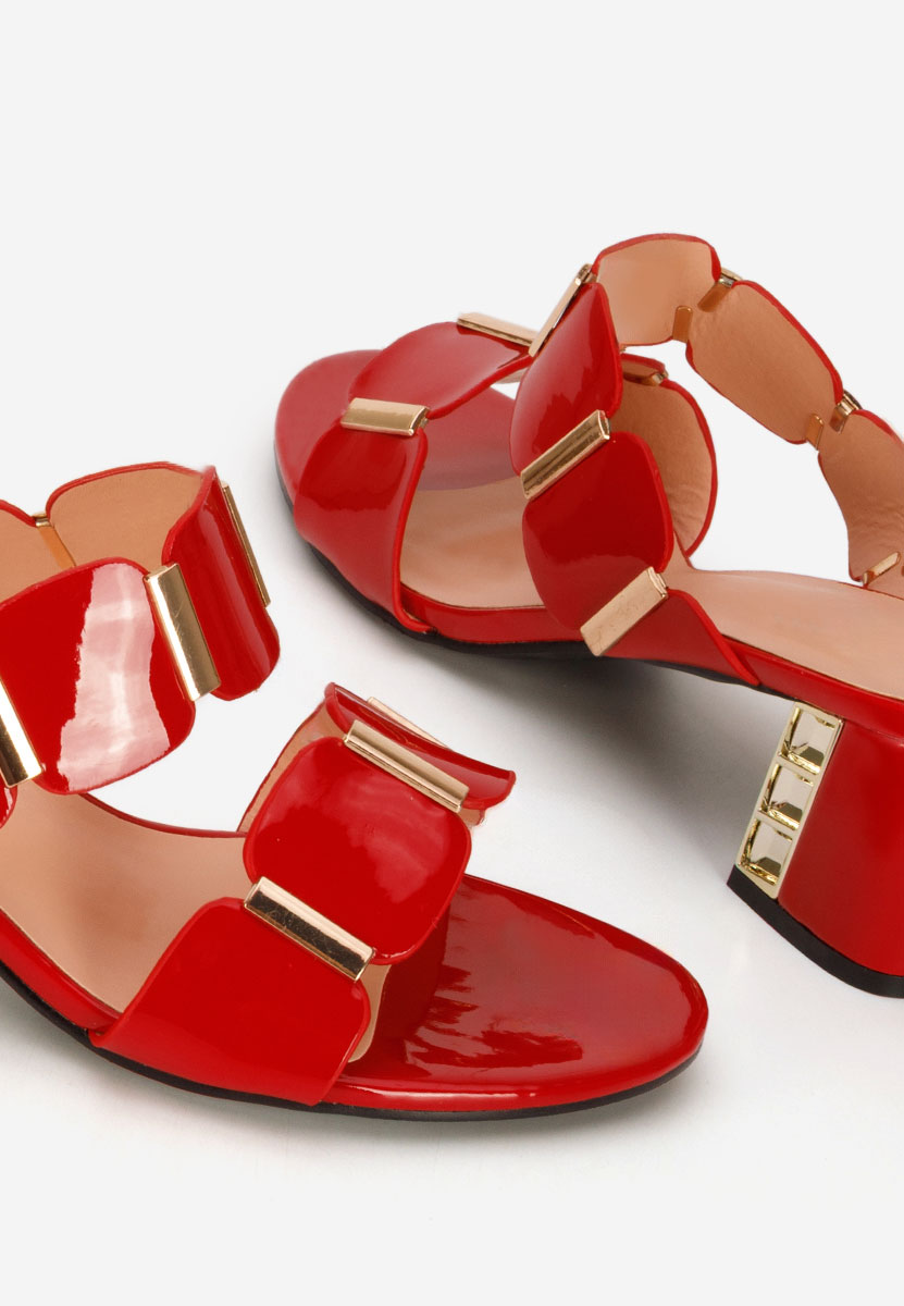 Raniela piros magassarkú papucs