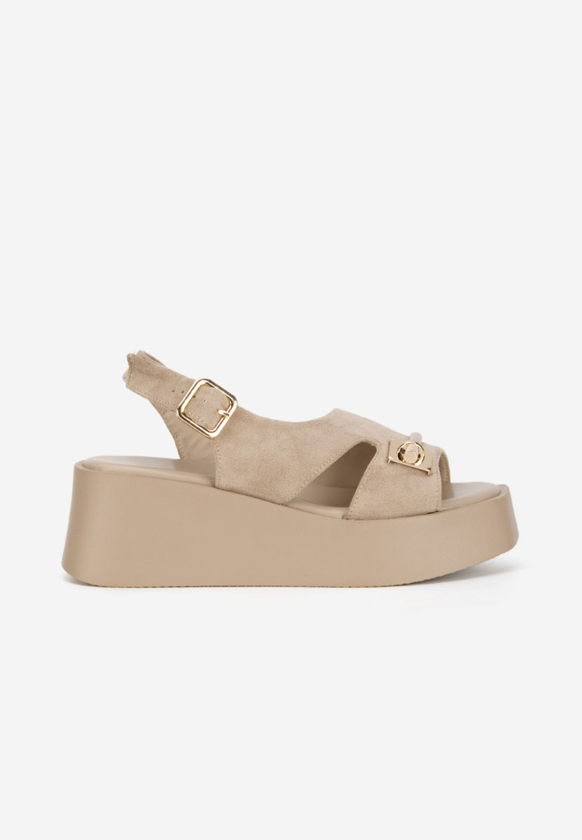 Levy khaki platform szandál
