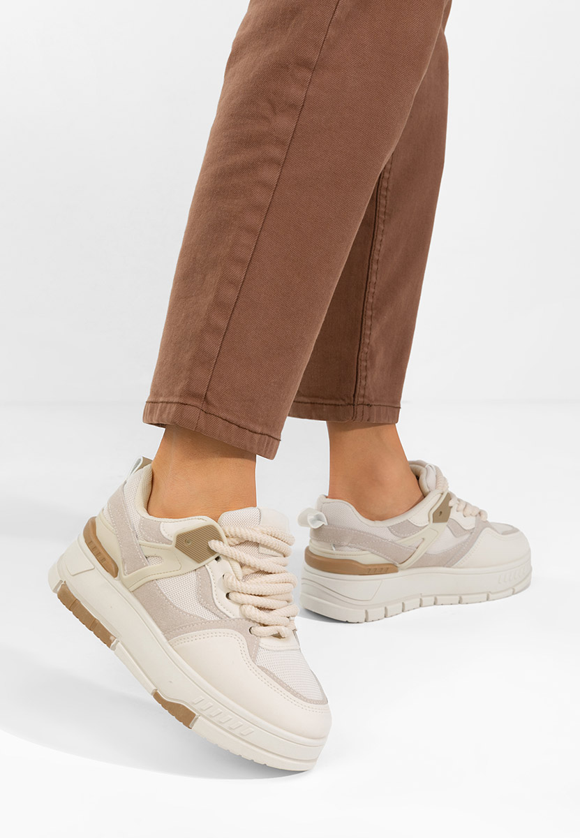 Rosallia bézs telitalpú platform sneaker