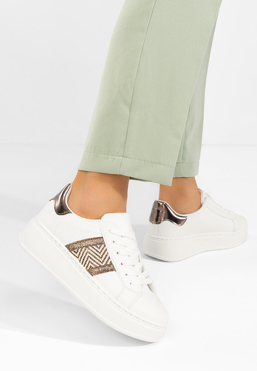 Atenia fehér telitalpú platform sneaker
