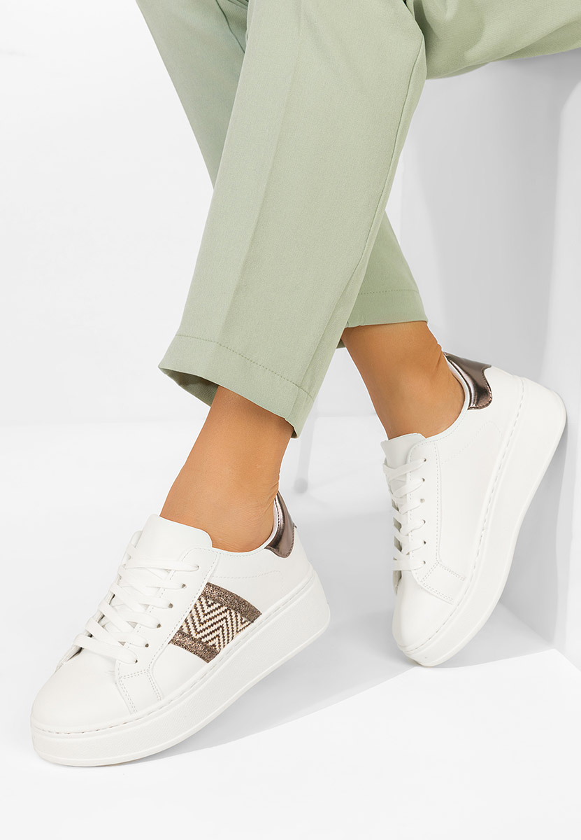 Atenia fehér telitalpú platform sneaker