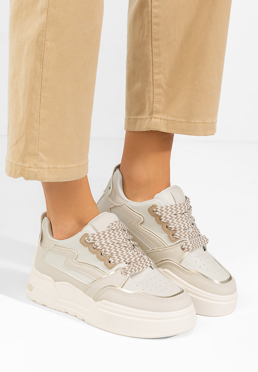 Atanasia bézs telitalpú platform sneaker