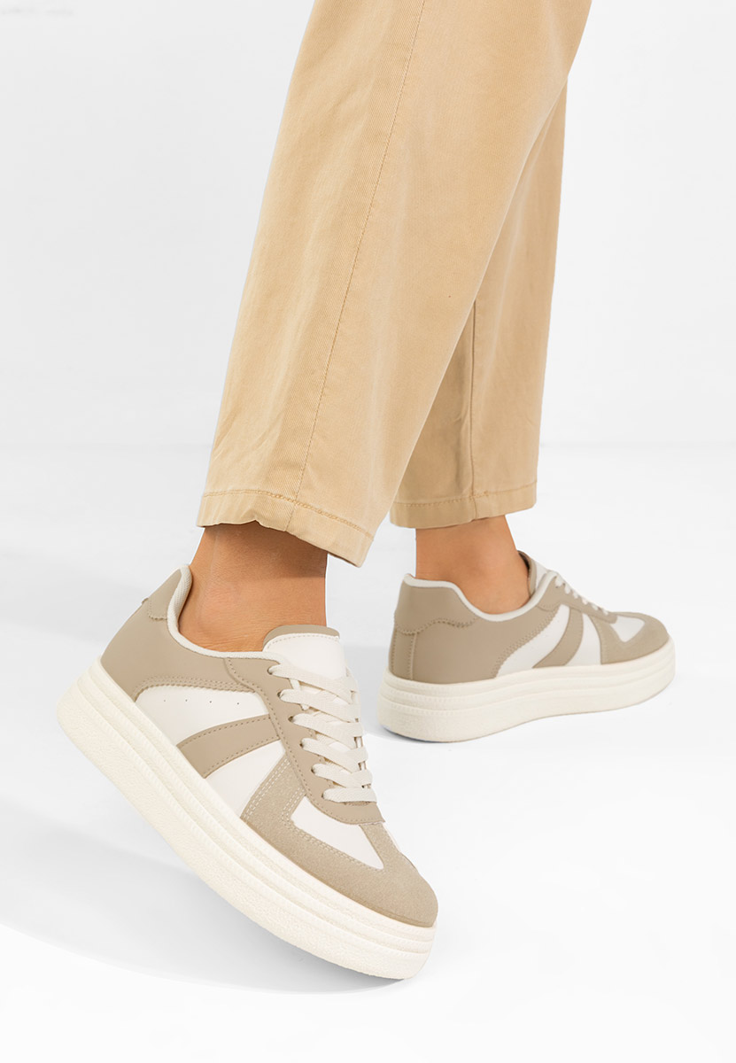 Serinia khaki telitalpú platform sneaker