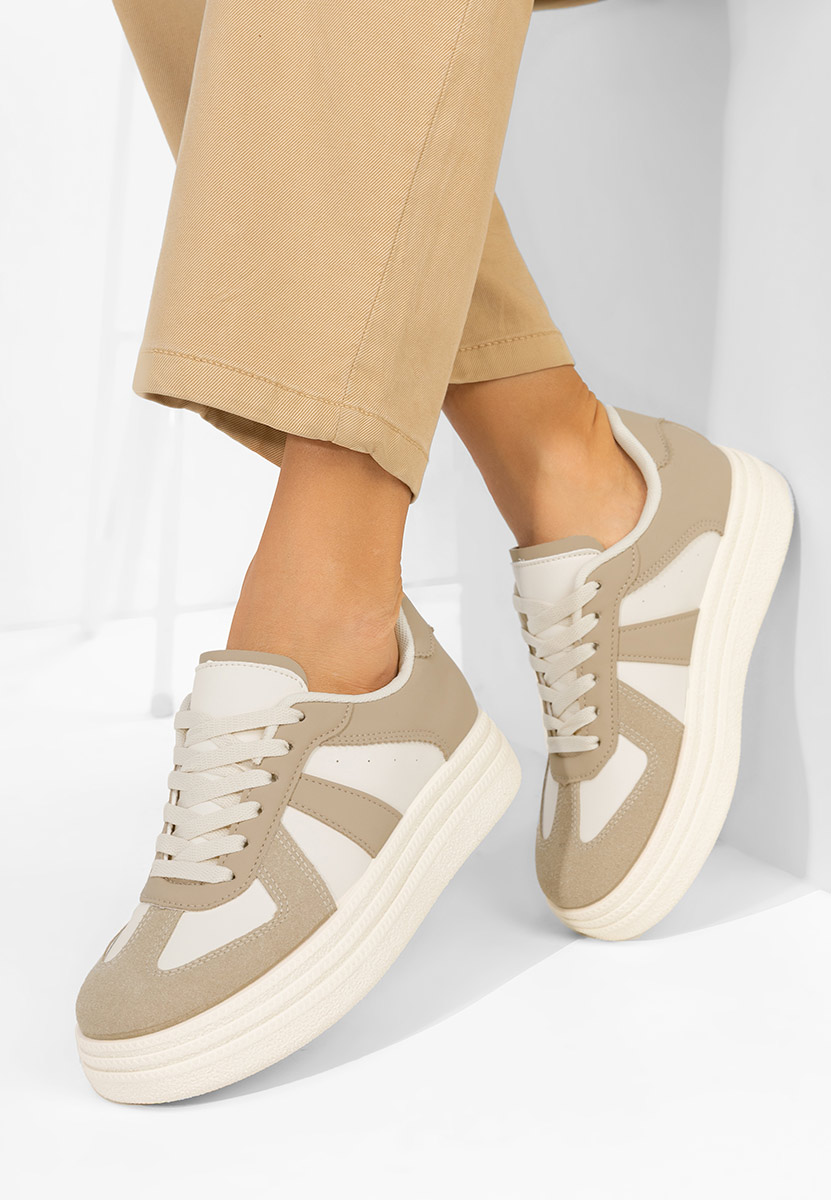 Serinia khaki telitalpú platform sneaker