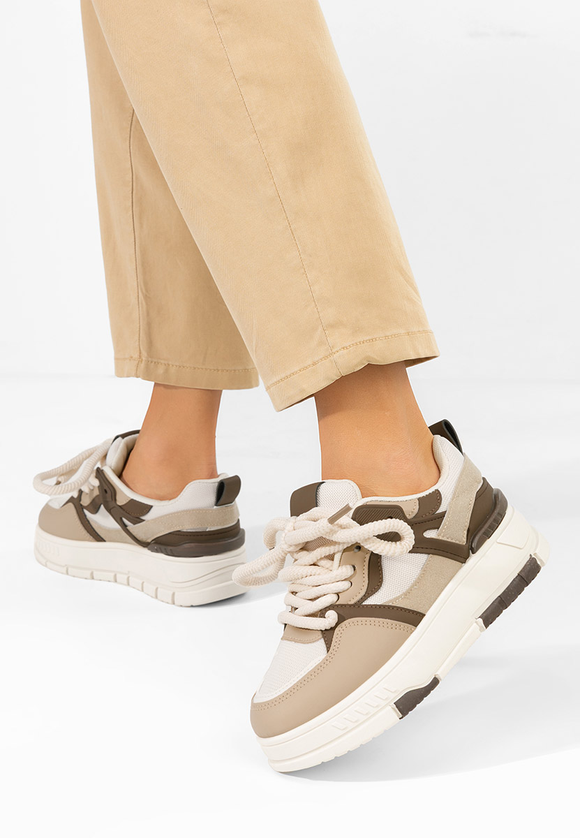 Rosallia khaki telitalpú platform sneaker