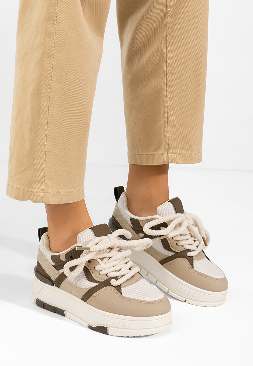 Rosallia khaki telitalpú platform sneaker