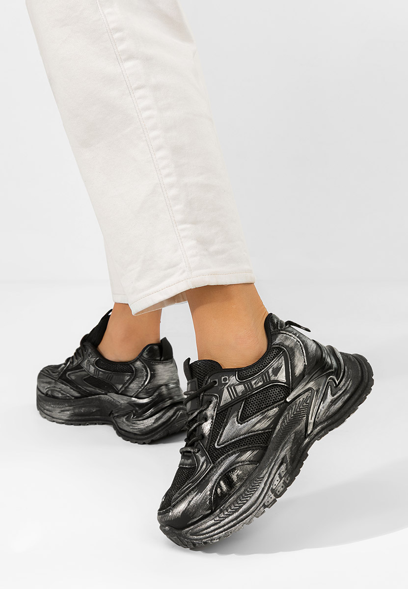 Kellee fekete platform sneaker cipő 