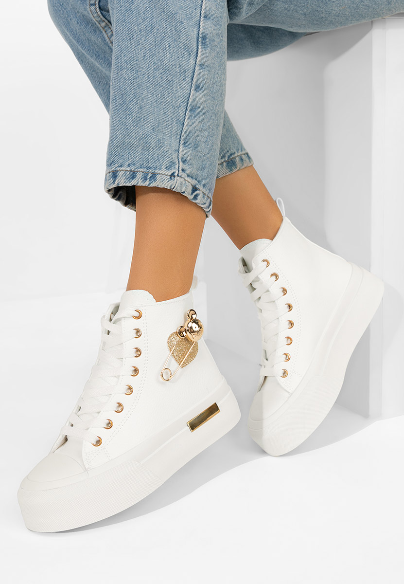 Irlanda fehér magasszárú teniszcipő