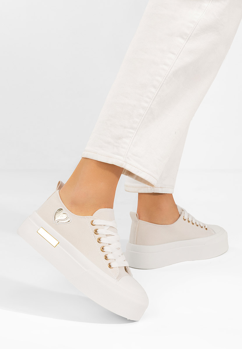 Inimia bézs telitalpú platform sneaker