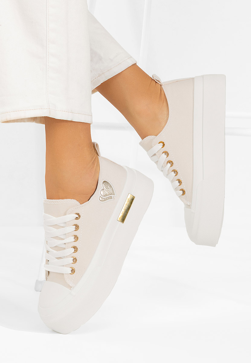 Inimia bézs telitalpú platform sneaker