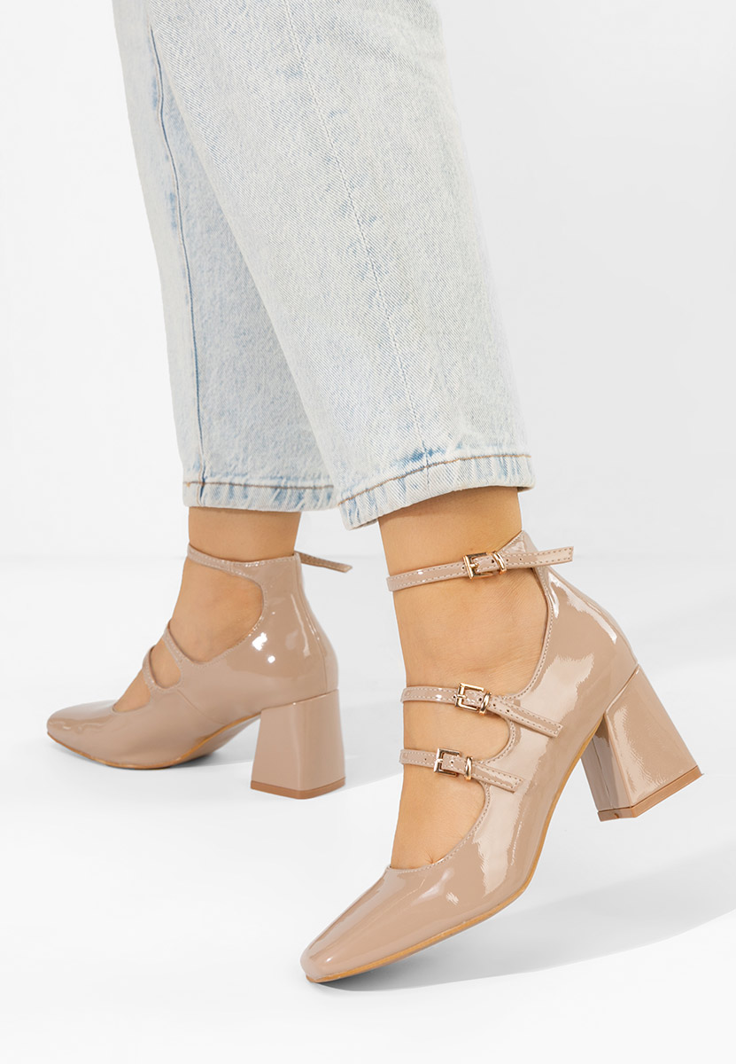 Renelia bézs tűsarkú cipő 