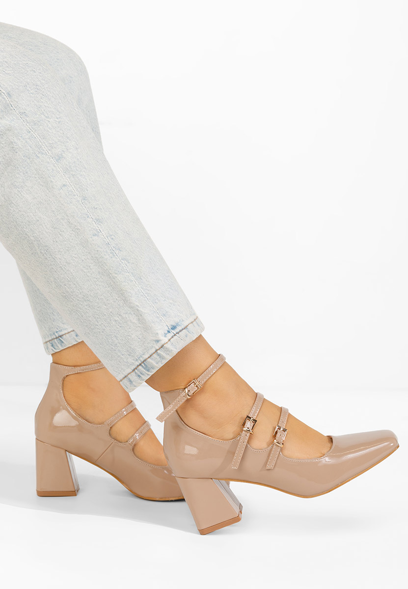 Renelia bézs tűsarkú cipő 