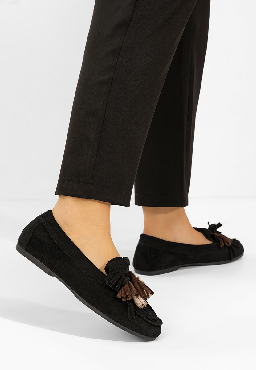 Sedania fekete női mokaszin