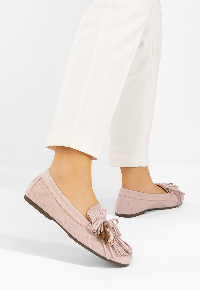 Sedania rózsaszín női mokaszin