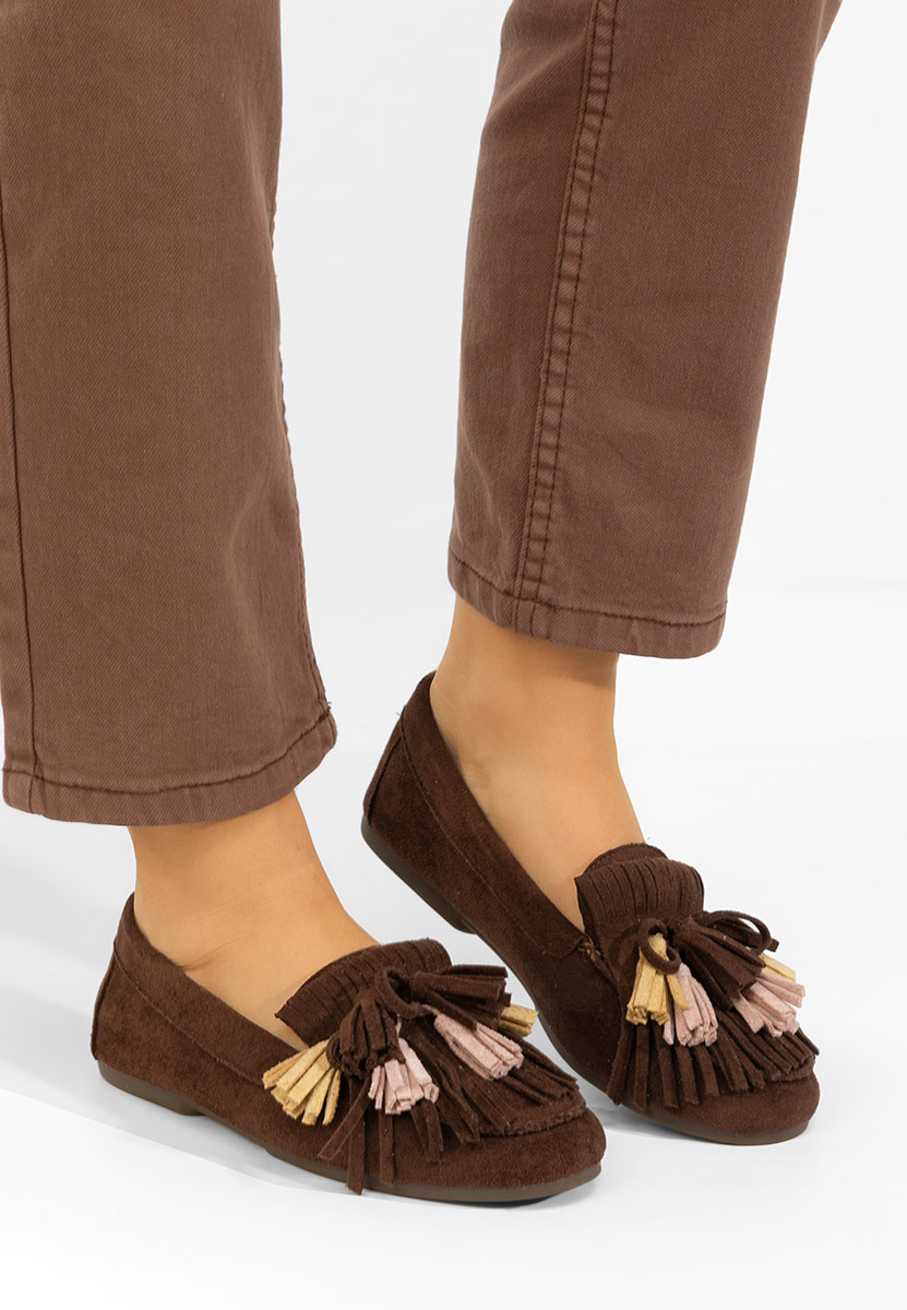 Sedania barna női mokaszin