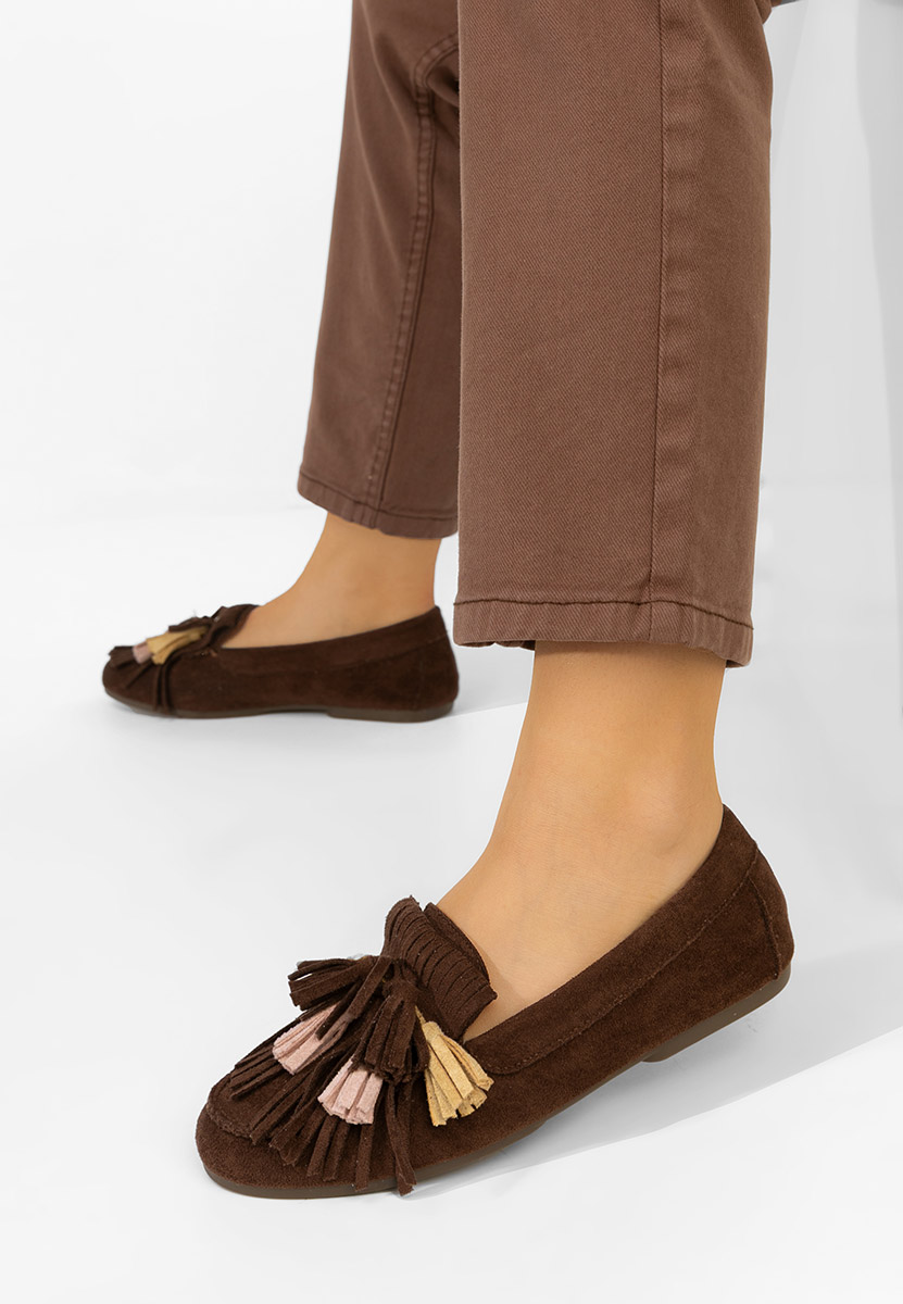 Sedania barna női mokaszin