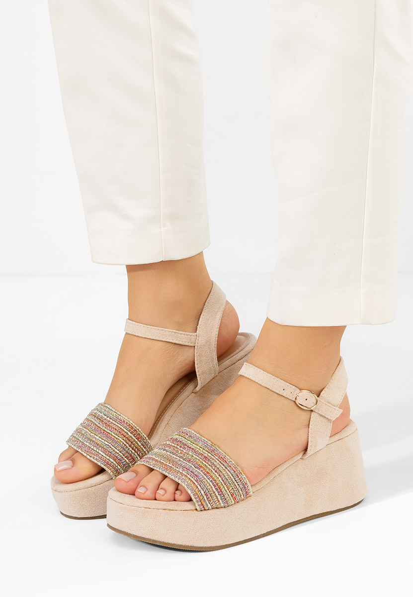 Yvania sokszínü platform szandál szandál