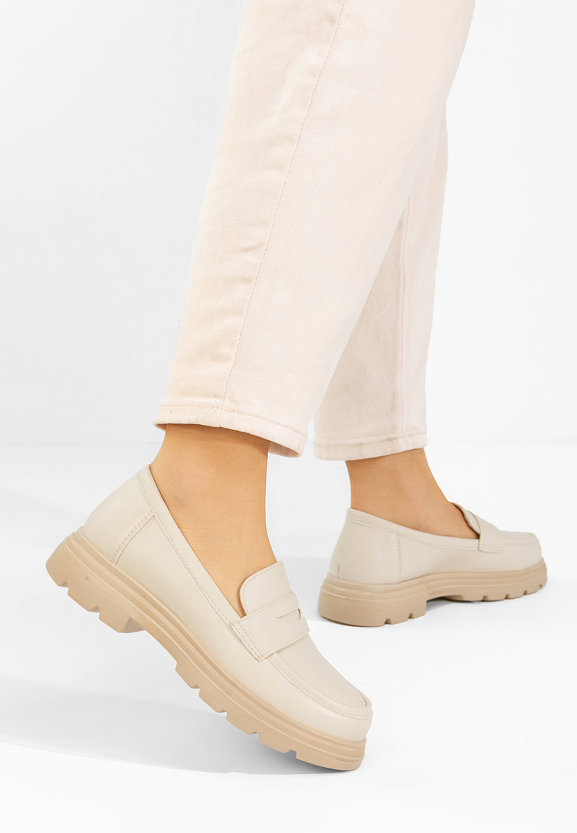 Danielia bézs női mokaszin