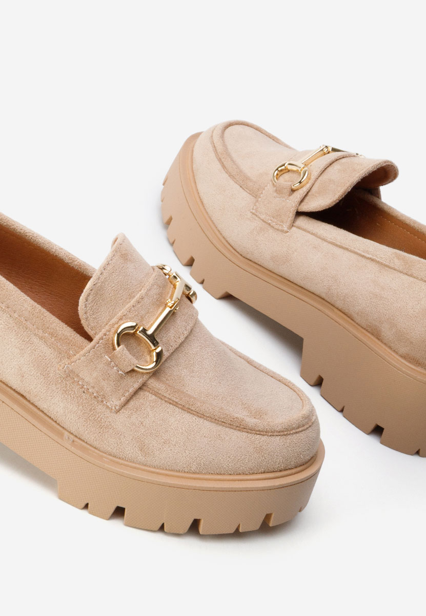 Belvina bézs női telitalpú mokaszin