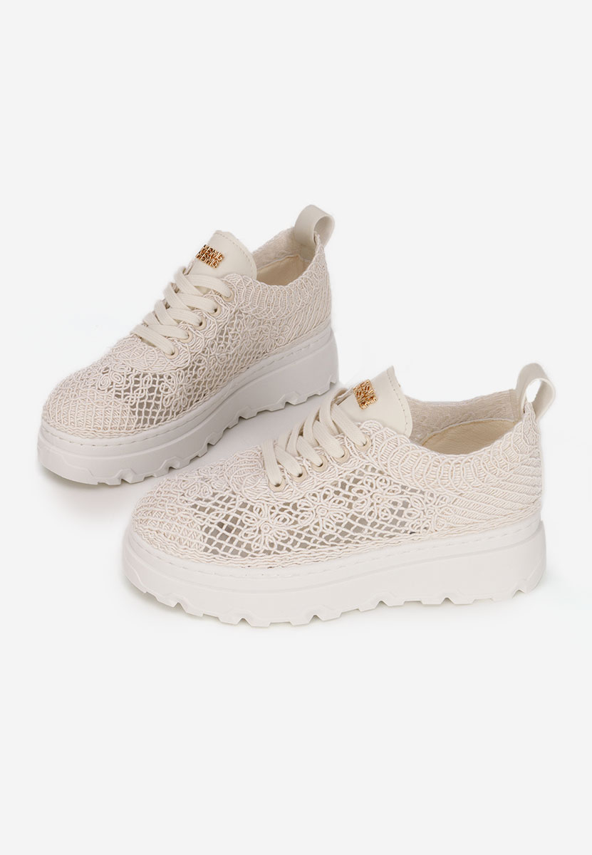 Rossela bézs telitalpú platform sneaker