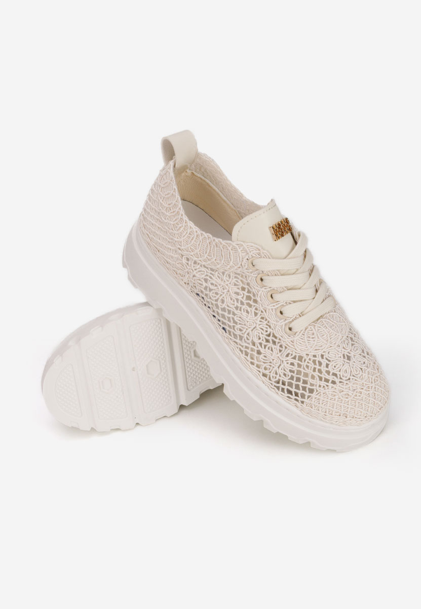 Rossela bézs telitalpú platform sneaker