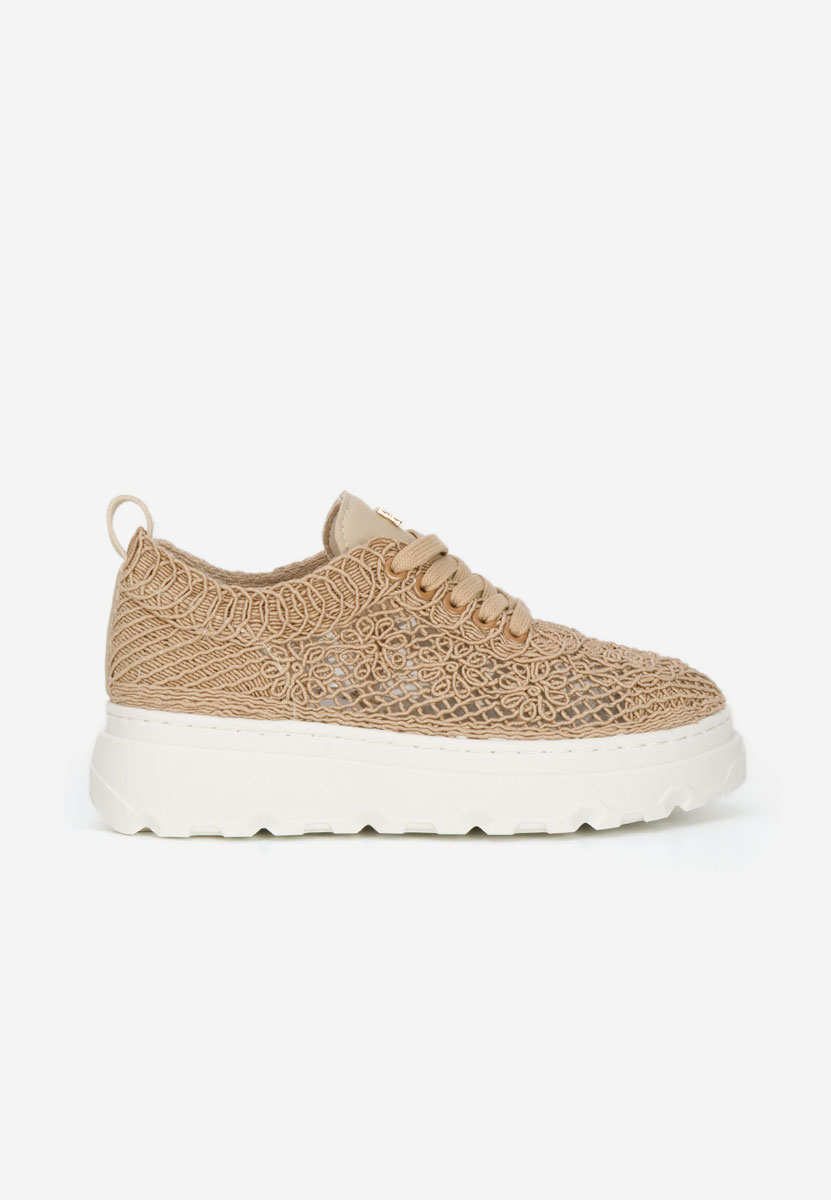 Rossela khaki telitalpú platform sneaker
