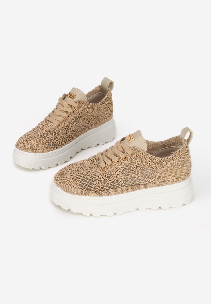 Rossela khaki telitalpú platform sneaker