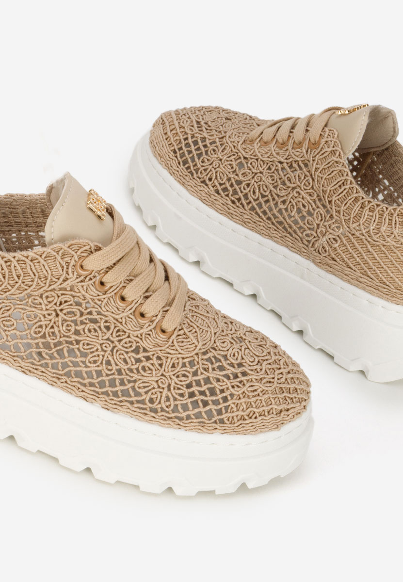 Rossela khaki telitalpú platform sneaker