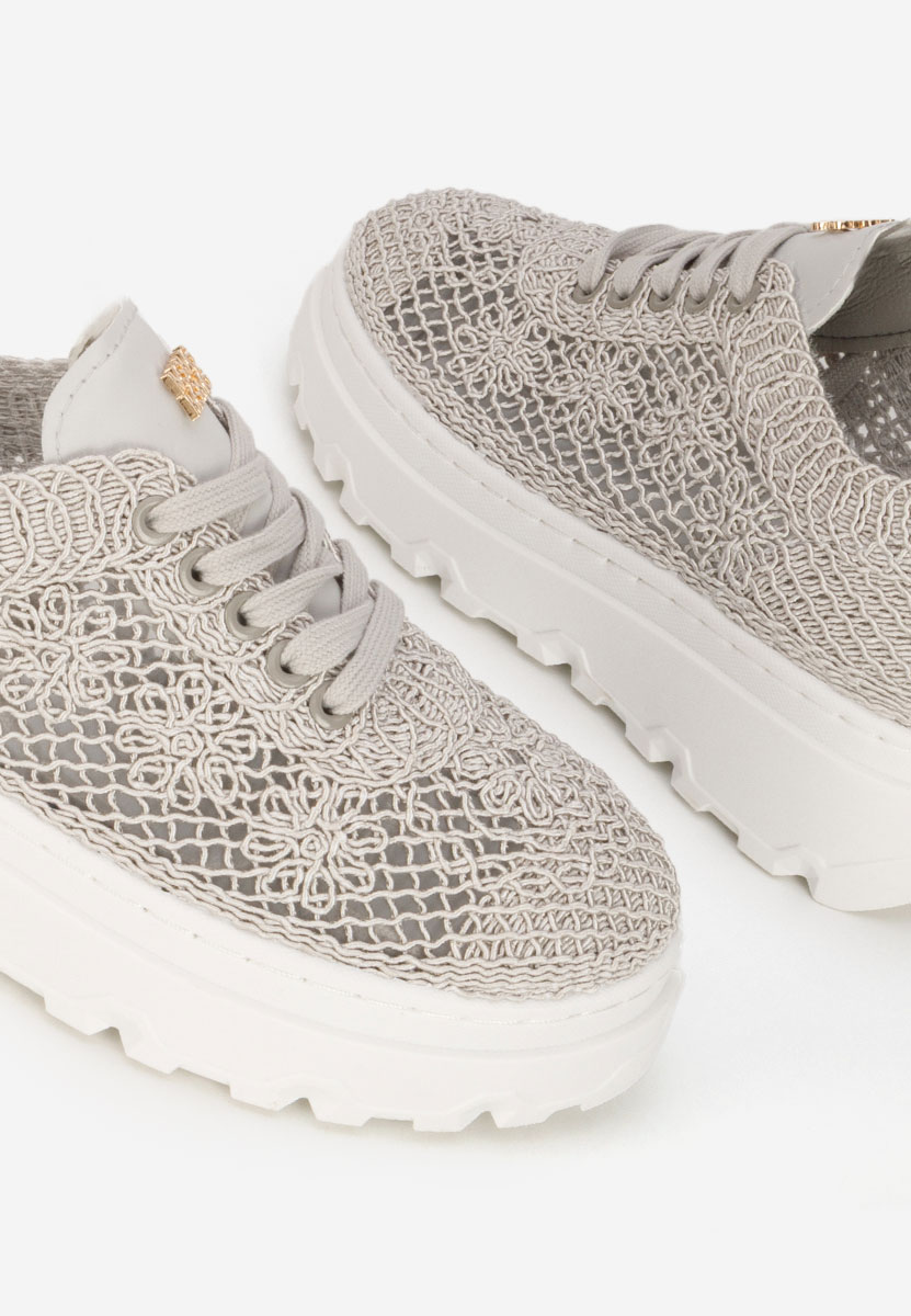 Rossela szürke telitalpú platform sneaker