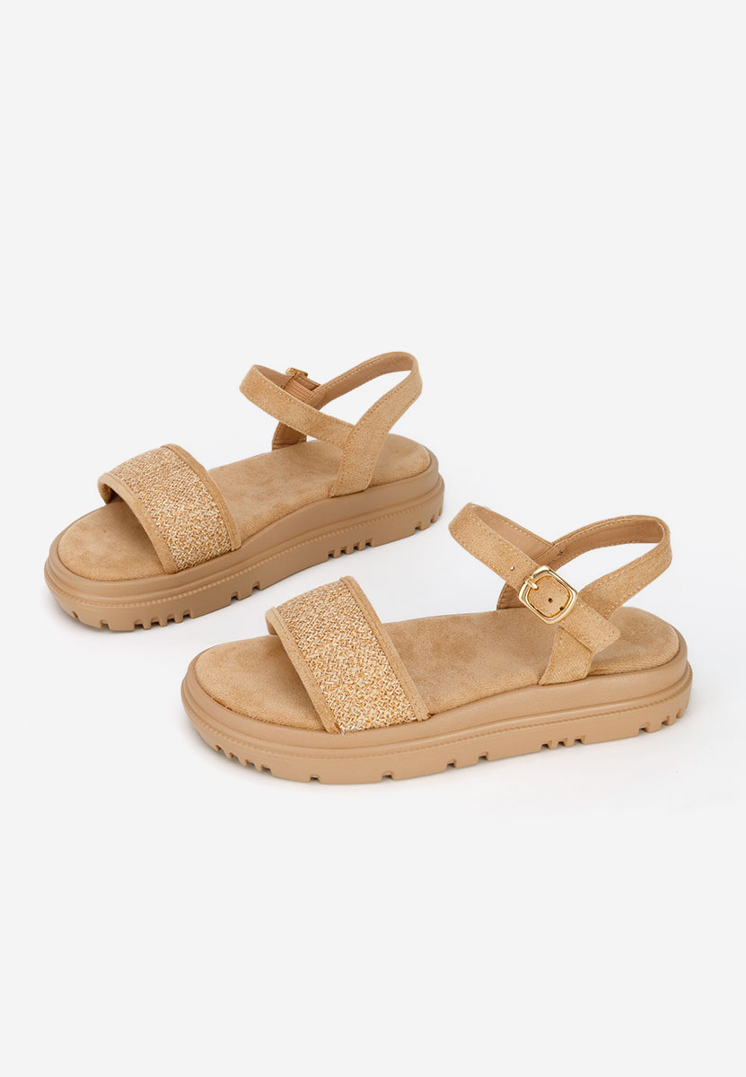 Donetia camel platform szandál szandál