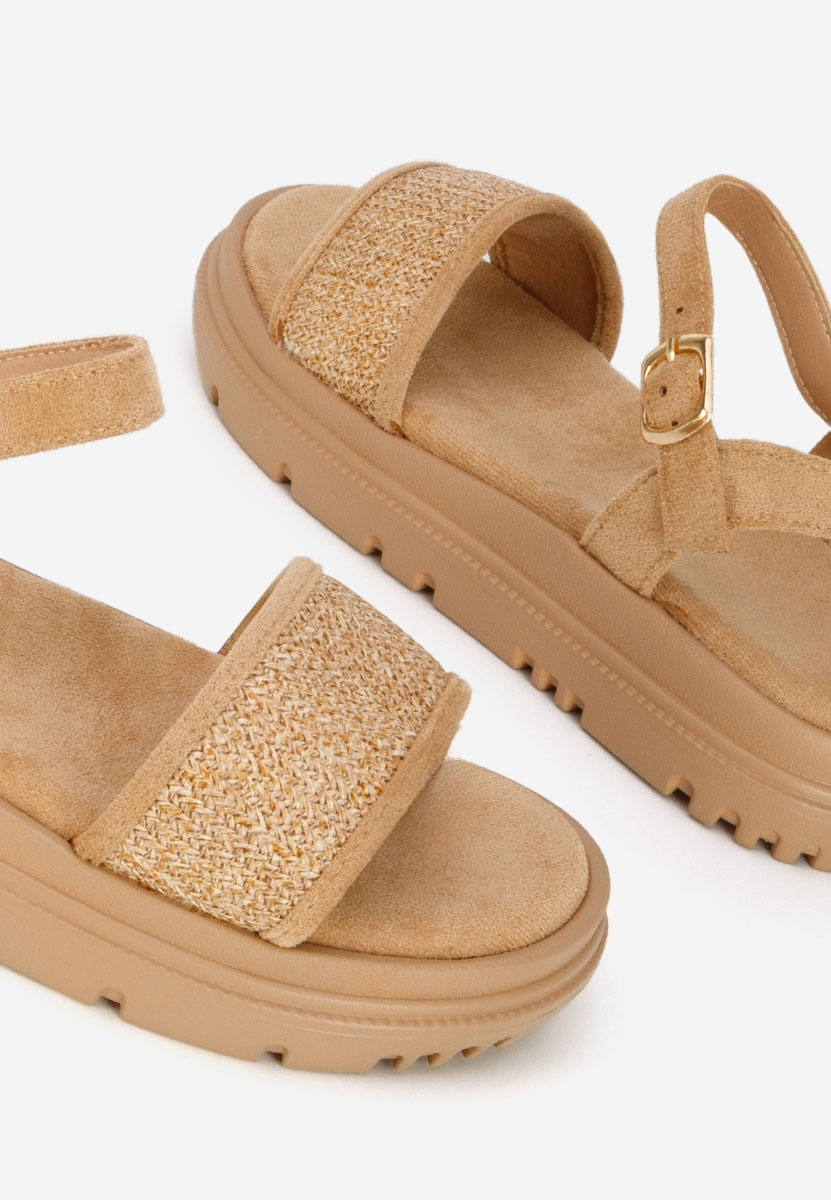 Donetia camel platform szandál szandál